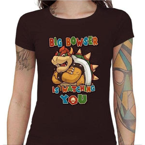 T-shirt Geekette - Big Bowser - Couleur Chocolat - Taille S