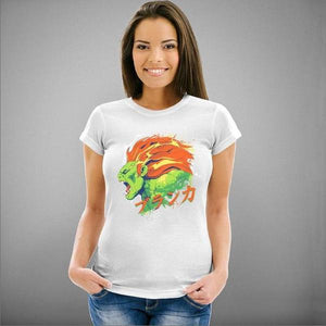 T-shirt Geekette - Blanka Street Fighter - Couleur Blanc - Taille S