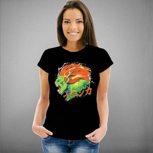 T-shirt Geekette - Blanka Street Fighter - Couleur Noir - Taille S