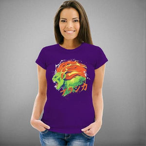 T-shirt Geekette - Blanka Street Fighter - Couleur Violet - Taille S