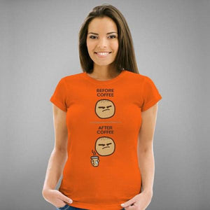 T-shirt Geekette - Coffee - Couleur Orange - Taille S