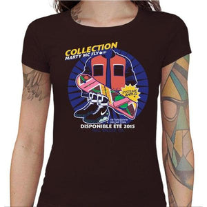 T-shirt Geekette - Collection McFly - Couleur Chocolat - Taille S