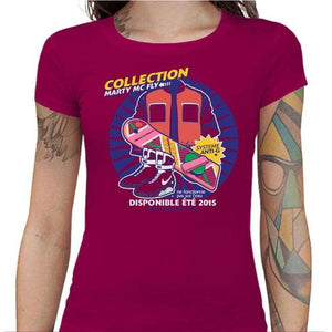 T-shirt Geekette - Collection McFly - Couleur Fuchsia - Taille S