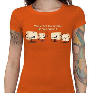 T-shirt Geekette - Ctrl C et Ctrl V - Couleur Orange - Taille S