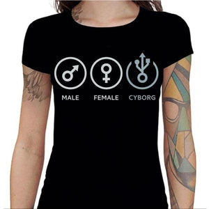 T-shirt Geekette - Cyborg - Couleur Noir - Taille S
