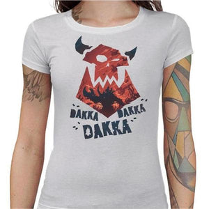 T-shirt Geekette - Dakka ! - Couleur Blanc - Taille S