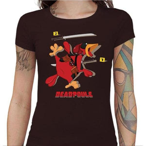 T-shirt Geekette - Deadpoule - Couleur Chocolat - Taille S