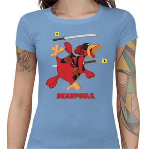 T-shirt Geekette - Deadpoule - Couleur Ciel - Taille S