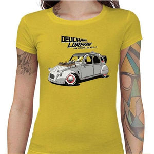 T-shirt Geekette - Deuch' Lorean - DeLorean - Couleur Jaune - Taille S