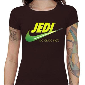 T-shirt Geekette - Do or do not - Couleur Chocolat - Taille S