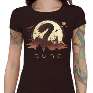 T-shirt Geekette - Dune - Ver des Sables - Couleur Chocolat - Taille S