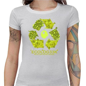 T-shirt Geekette - Ecolog33k - Couleur Blanc - Taille S