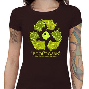 T-shirt Geekette - Ecolog33k - Couleur Chocolat - Taille S