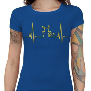 T-shirt Geekette - Electro Pika - Couleur Bleu Royal - Taille S