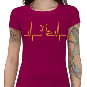 T-shirt Geekette - Electro Pika - Couleur Fuchsia - Taille S