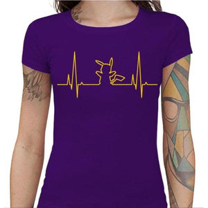 T-shirt Geekette - Electro Pika - Couleur Violet - Taille S
