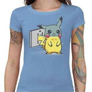 T-shirt Geekette - En charge - Pokemon - Couleur Ciel - Taille S