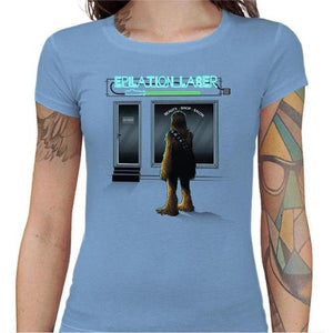 T-shirt Geekette - Epilation Laser - Couleur Ciel - Taille S