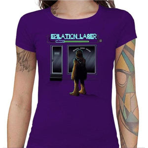 T-shirt Geekette - Epilation Laser - Couleur Violet - Taille S