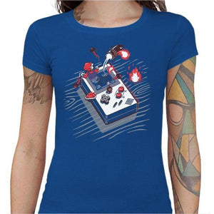 T-shirt Geekette - Exit ! - Couleur Bleu Royal - Taille S