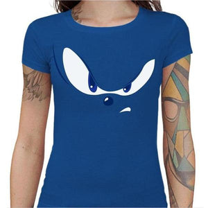 T-shirt Geekette - Eyes of the Sonic - Couleur Bleu Royal - Taille S