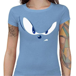 T-shirt Geekette - Eyes of the Sonic - Couleur Ciel - Taille S