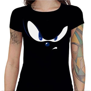 T-shirt Geekette - Eyes of the Sonic - Couleur Noir - Taille S