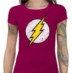 T-shirt Geekette - Flash - Couleur Fuchsia - Taille S