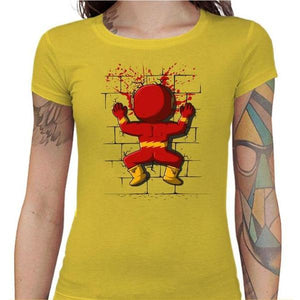 T-shirt Geekette - Flash Crash - Couleur Jaune - Taille S