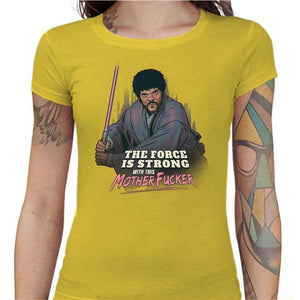 T-shirt Geekette - Force Fiction - Couleur Jaune - Taille S