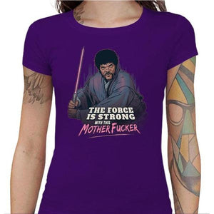 T-shirt Geekette - Force Fiction - Couleur Violet - Taille S