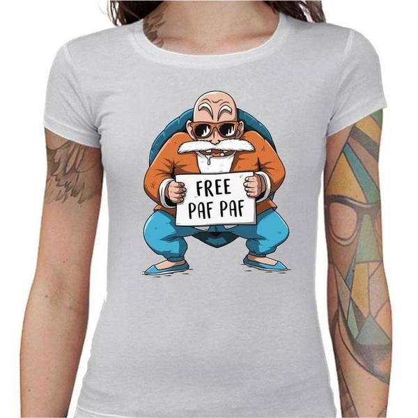 T-shirt Geekette - Free Paf Paf Tortue Géniale