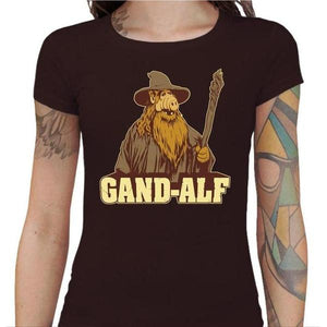 T-shirt Geekette - Gandalf Alf - Couleur Chocolat - Taille S