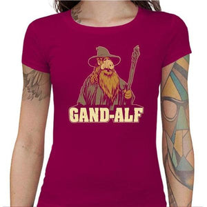 T-shirt Geekette - Gandalf Alf - Couleur Fuchsia - Taille S