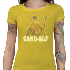 T-shirt Geekette - Gandalf Alf - Couleur Jaune - Taille S