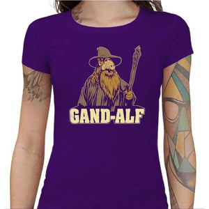 T-shirt Geekette - Gandalf Alf - Couleur Violet - Taille S