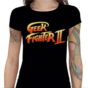 T-shirt Geekette - Geek Fighter II - Couleur Noir - Taille S