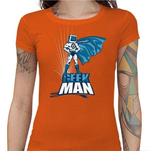 T-shirt Geekette - Geek Man - Couleur Orange - Taille S