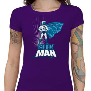 T-shirt Geekette - Geek Man - Couleur Violet - Taille S