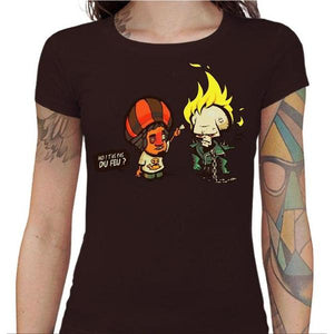 T-shirt Geekette - Ghost Rider - Couleur Chocolat - Taille S