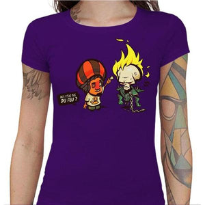 T-shirt Geekette - Ghost Rider - Couleur Violet - Taille S