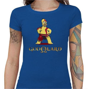 T-shirt Geekette - God Of Lard - Couleur Bleu Royal - Taille S