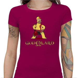 T-shirt Geekette - God Of Lard - Couleur Fuchsia - Taille S