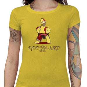 T-shirt Geekette - God Of Lard - Couleur Jaune - Taille S