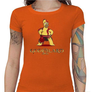 T-shirt Geekette - God Of Lard - Couleur Orange - Taille S