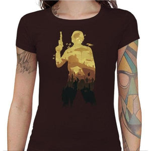 T-shirt Geekette - Han Solo - Couleur Chocolat - Taille S