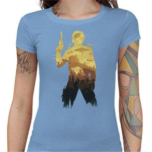 T-shirt Geekette - Han Solo - Couleur Ciel - Taille S
