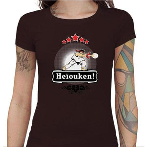 T-shirt Geekette - Heiouken ! - Couleur Chocolat - Taille S