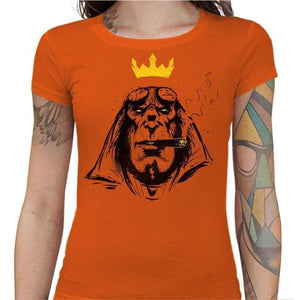 T-shirt Geekette - Hellboy Destroy - Couleur Orange - Taille S