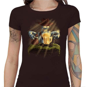 T-shirt Geekette - Indiana Bender - Couleur Chocolat - Taille S